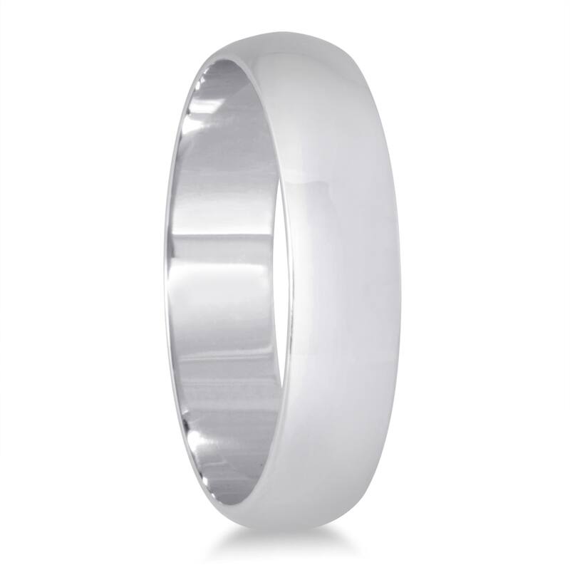 Marquee Jewels 14k White Gold 4mm Domed Wedding Band