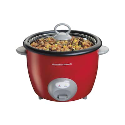 Hamilton Beach Red 20 Cup Ensemble Rice Cooker