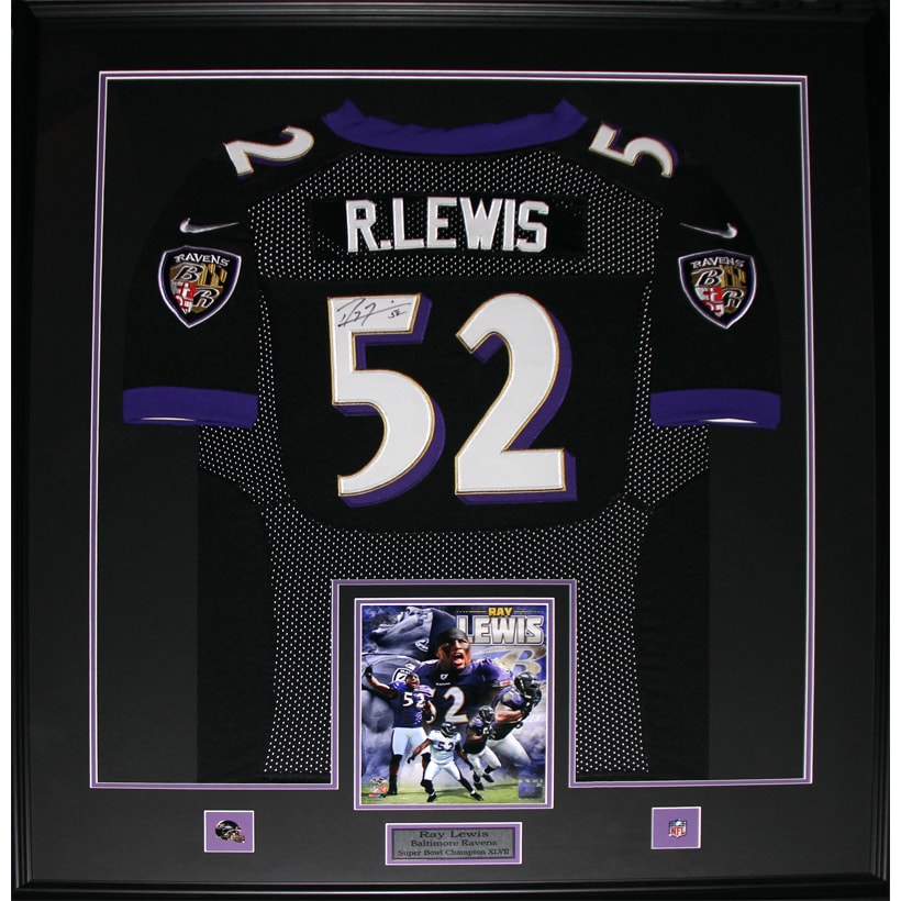 Ray Lewis Baltimore Ravens Signed Jersey Frame Overstock