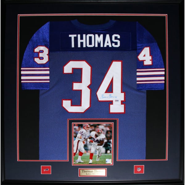 Thurman Thomas Buffalo Bills Framed Signed Jersey