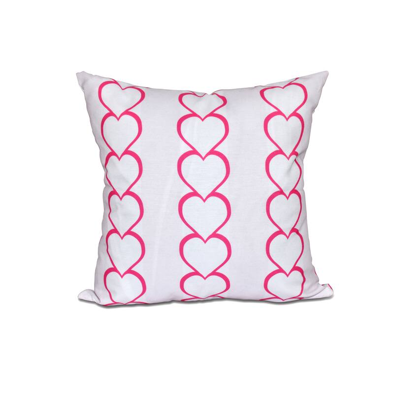 16 x 16-inch Valentine Print Outdoor Pillow