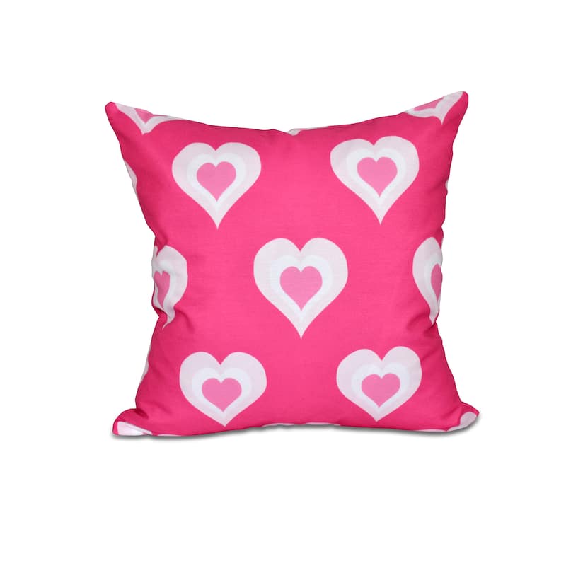 16 x 16-inch Valentine Print Outdoor Pillow