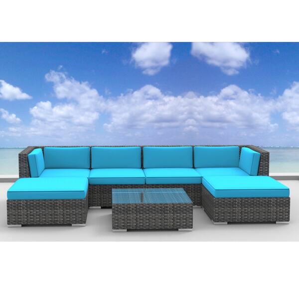 Urban Furnishing Maui Rattan 7 Piece Outdoor Sectional Sofa Urban Furnishing Maui Rattan 7