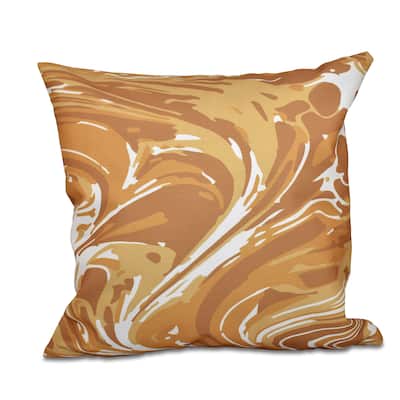 16 x 16-inch Marble Geometric Print Outdoor Pillow