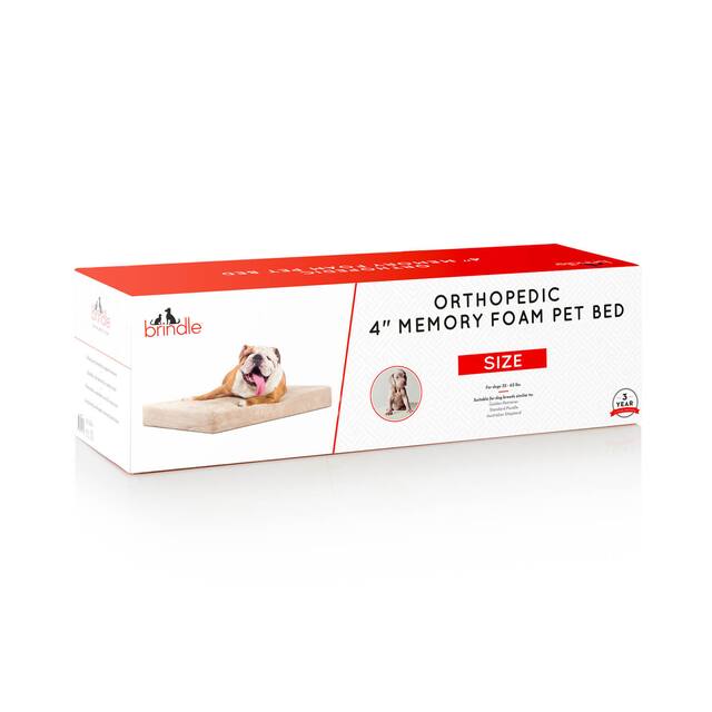 Brindle Memory Foam 4-inch Orthopedic Dog Bed