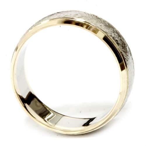 14k White & Yellow Gold 8mm Two Tone Wedding Band