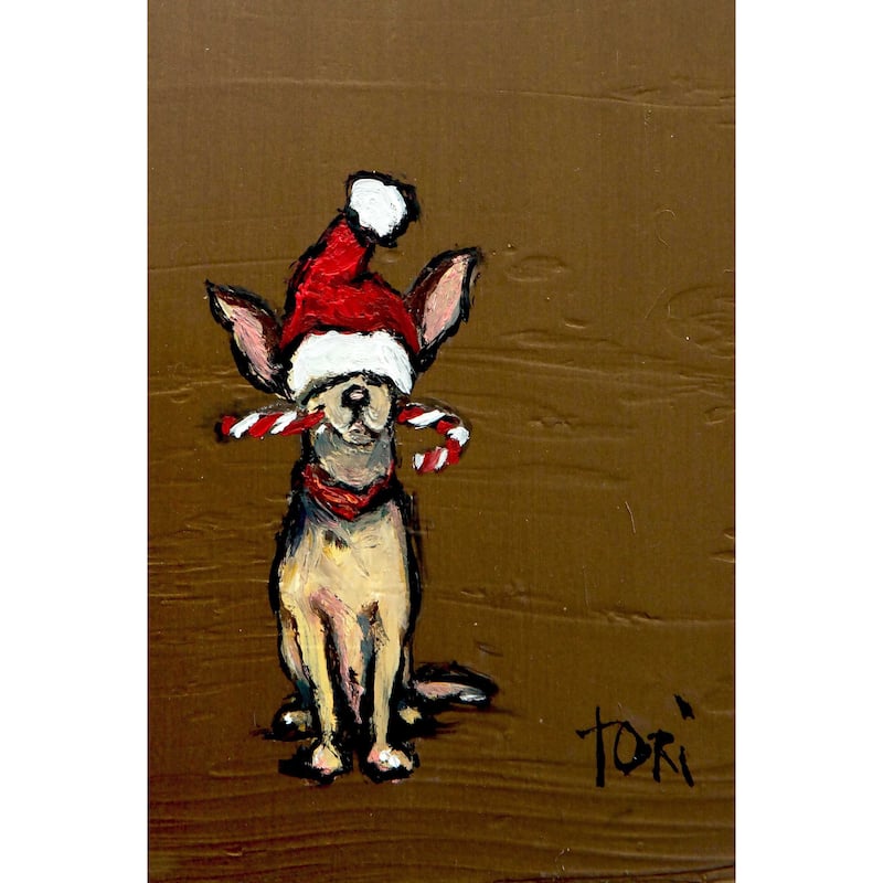 Marmont Hill 'Chihuahua' Painting Print on Wrapped Canvas - Multi-Color