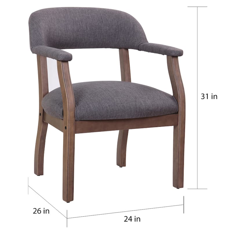 Boss Office Products Driftwood Captain's Guest Arm Chair