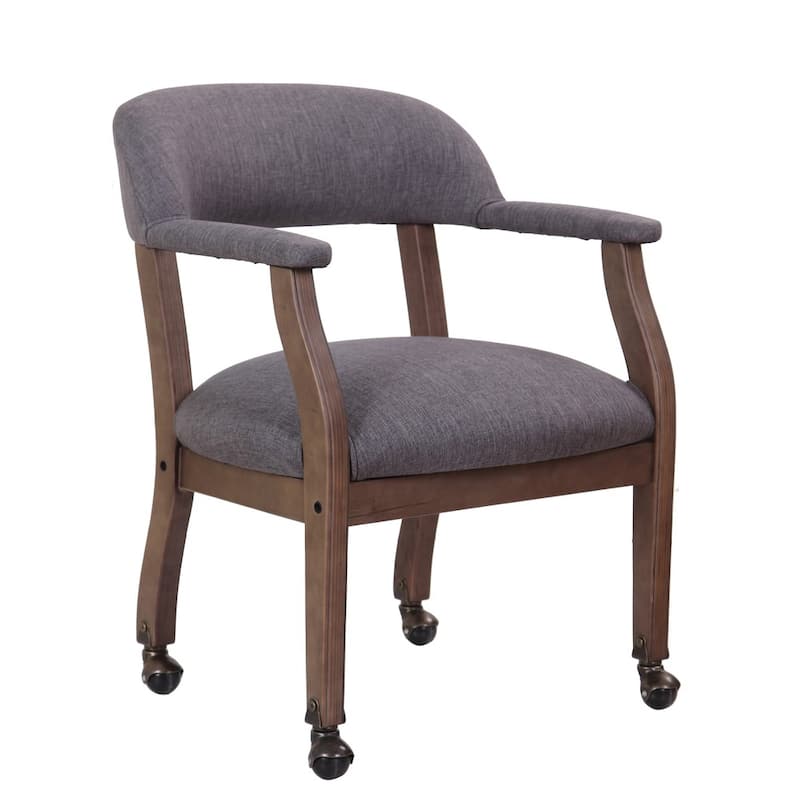 Boss Office Products Driftwood Captain's Guest Arm Chair - With Casters
