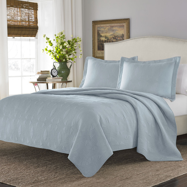 Stone Cottage Arbor Breeze Blue Cotton Quilt Set