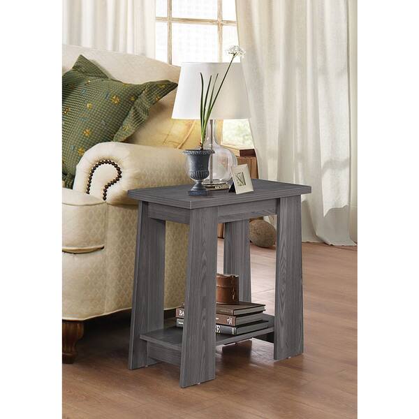 Falan Dark Grey Side Table Overstock 12016353
