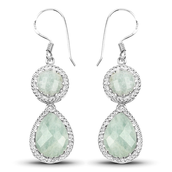 Malaika 925 Sterling Silver 11 82 Carat Genuine Aquamarine Malaika 925 Sterling Silver 11 82 Carat Genuine Aquamarine Earrings