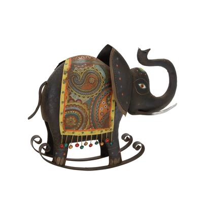 Metal Rocking Elephant Figurine