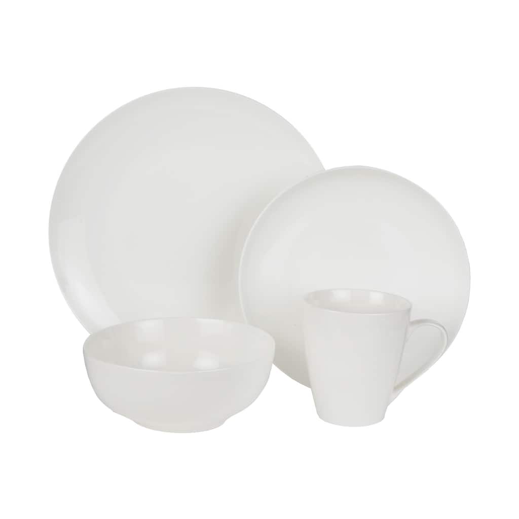 American Atelier Zoe Coupe Bone China 16-piece Dinnerware Set
