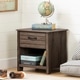 preview thumbnail 11 of 22, South Shore Ulysses 1-Drawer Nightstand Brown