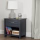 preview thumbnail 1 of 22, South Shore Ulysses 1-Drawer Nightstand Blue