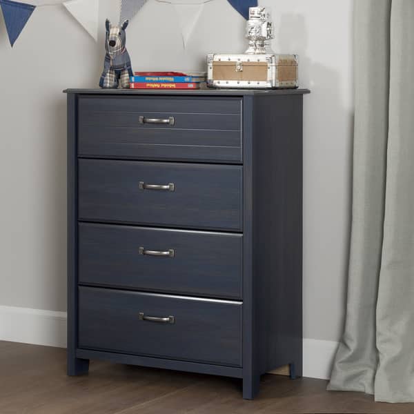 slide 2 of 23, South Shore Ulysses 4-Drawer Chest Blueberry