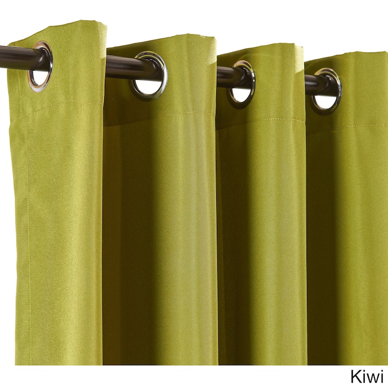 Currituck 52-inch x 84-inch Outdoor Curtain Panel by Havenside Home - 52 w x 84 l in. - Kiwi