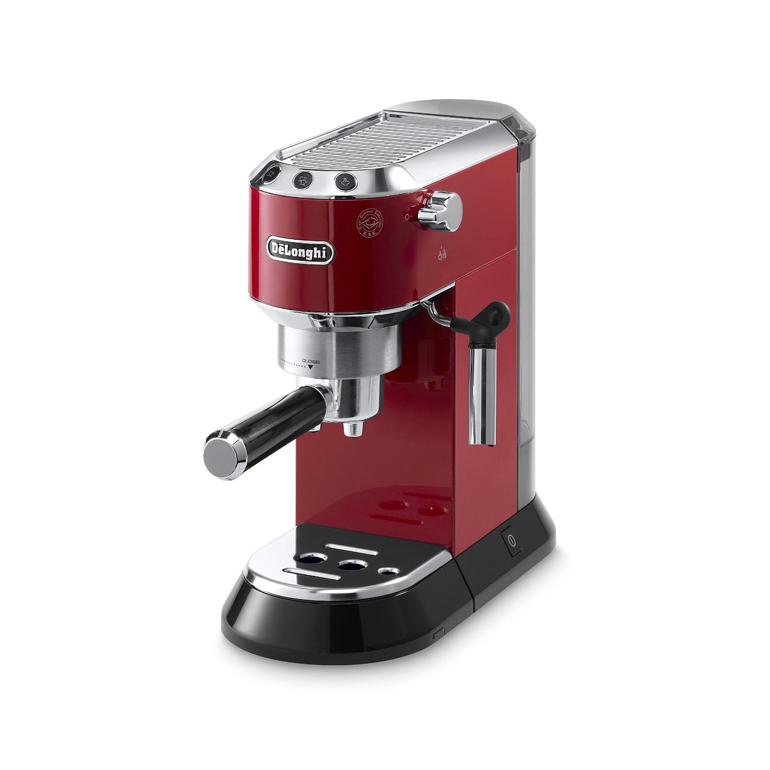 De'Longhi Dedica 15-Bar Pump Espresso Machine (Red/ Silver) - Bed