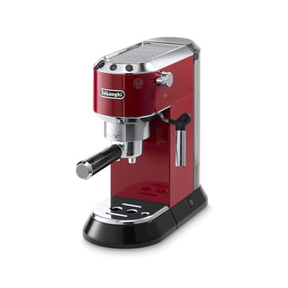 De'Longhi エスプレッソマシン 赤 15-bar De'Longhi Dedica 15-Bar Pump Espresso Machine (Red/ Silver