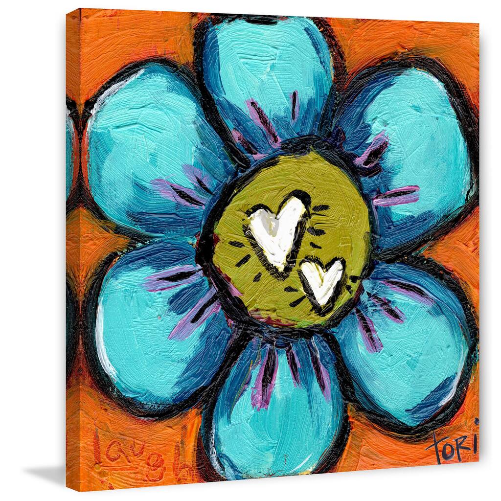 Marmont Hill 'Laugh Flower' Painting Print on Wrapped Canvas - Multi-Color