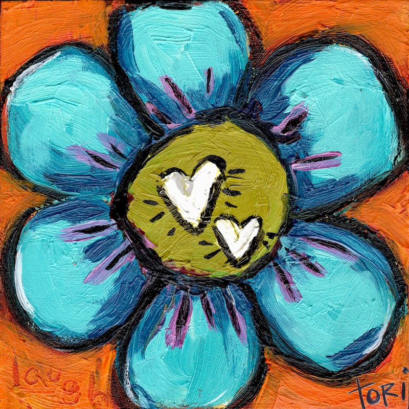 Marmont Hill 'Laugh Flower' Painting Print on Wrapped Canvas - Multi-Color