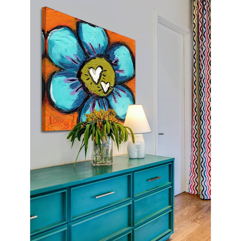 Marmont Hill 'Laugh Flower' Painting Print on Wrapped Canvas - Multi-Color
