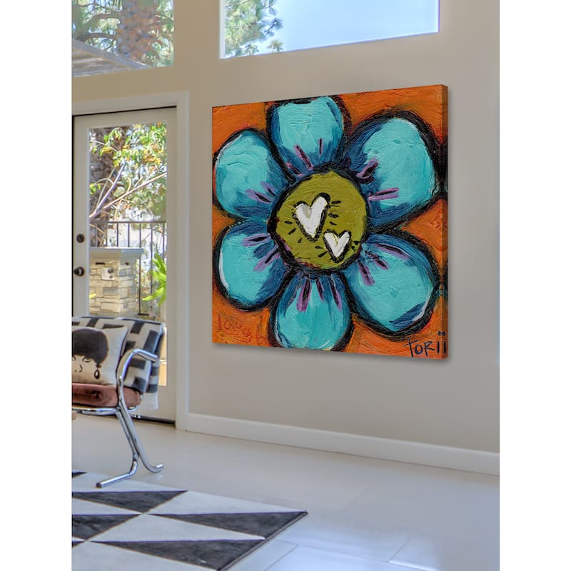 Marmont Hill 'Laugh Flower' Painting Print on Wrapped Canvas - Multi-Color