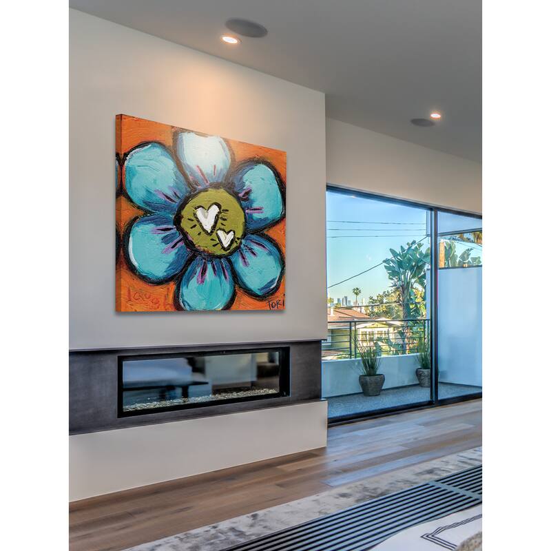 Marmont Hill 'Laugh Flower' Painting Print on Wrapped Canvas - Multi-Color