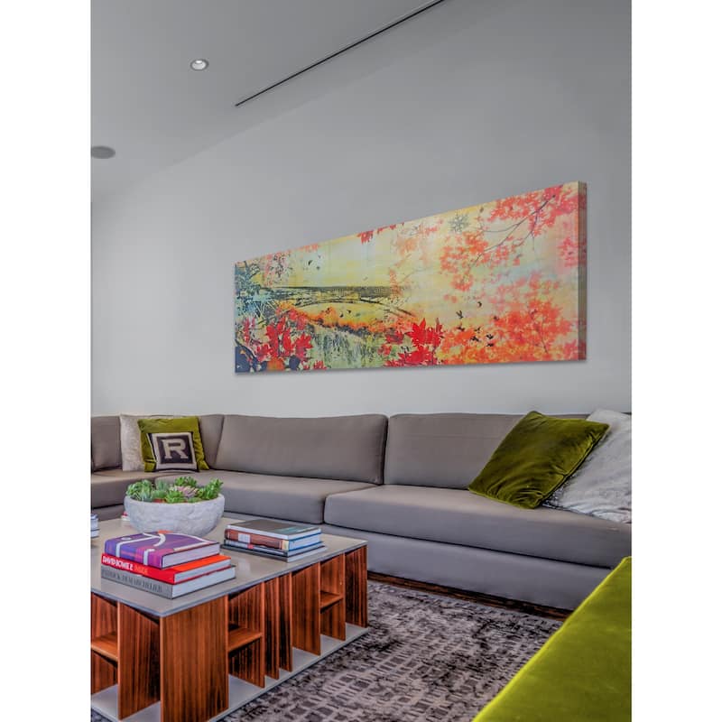 Marmont Hill 'November Falls' Painting Print on Wrapped Canvas - Multi-Color