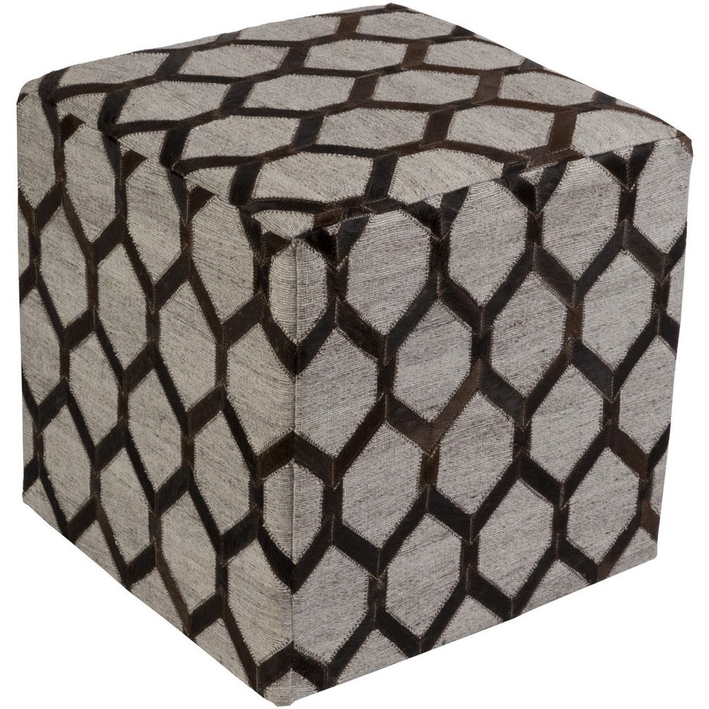 Square Pouf  Pouf patchwork tessuto