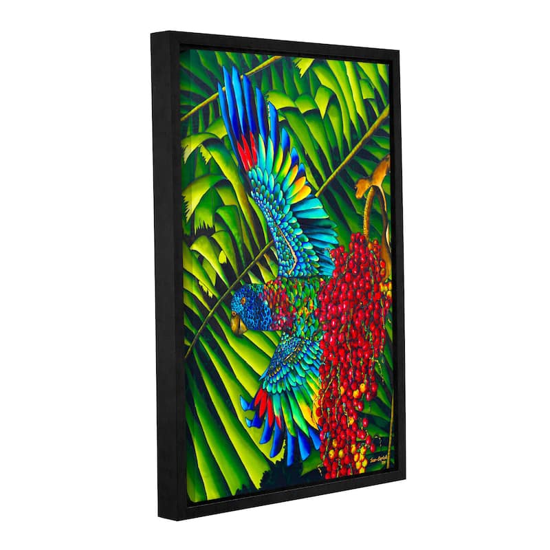 Daniel Jean-Baptiste's 'St.Lucia Parrot' Gallery Wrapped Floater-framed ...