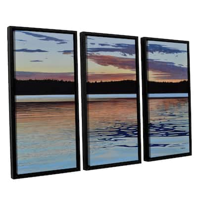 Ken Kirsh's 'Graham Lake ' 3 Piece Floater Framed Canvas Set