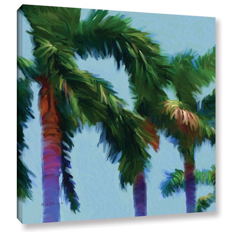 Rick Novak's 'Fine Palm 02' Gallery Wrapped Canvas On Sale Bed Bath