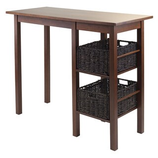 Egan 3 Pc Breakfast Table With 2 Baskets Set Ping The Best Deals On Bar Tables