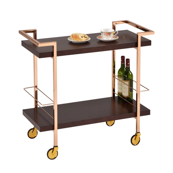 Gold Espresso Birch Wood Rolling Cart 11820a21 4ee6 4bfa A527 6df19d7a3c25 600 