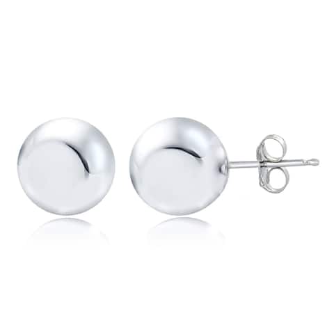 Gold Over Silver Earrings Online At Our Best Mondevio Sterling Silver High Polished Ball Bead Stud Earrings