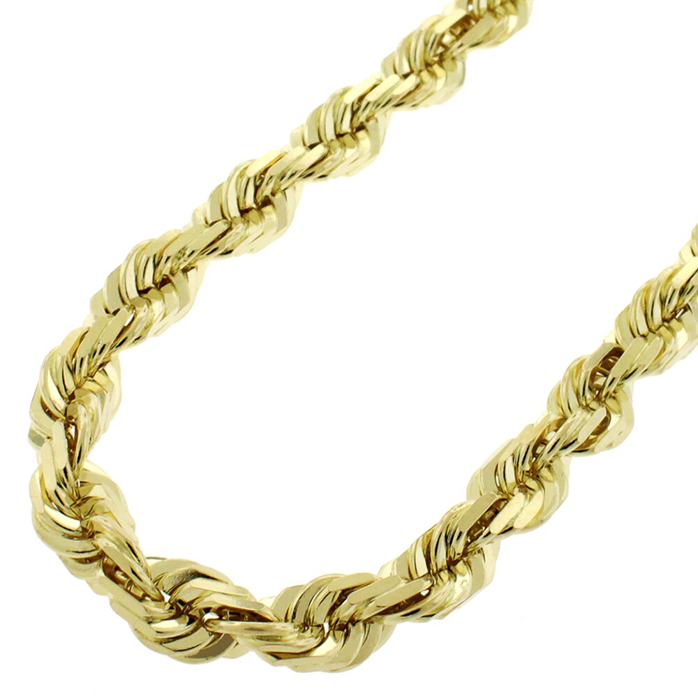 Gold rope. Gold Twisted Necklace.