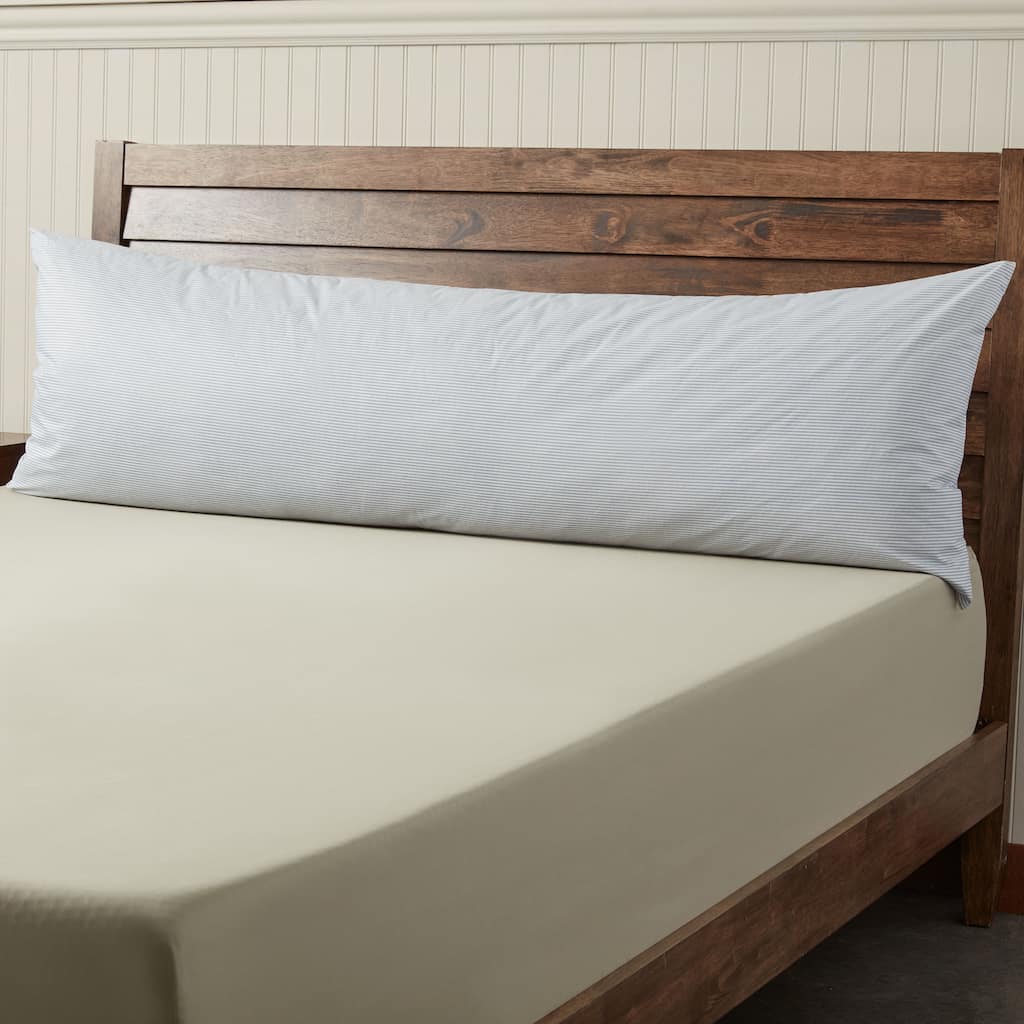 Old Fashion Style Granny Ticking Stripe Goose Down-Feather Body Pillow