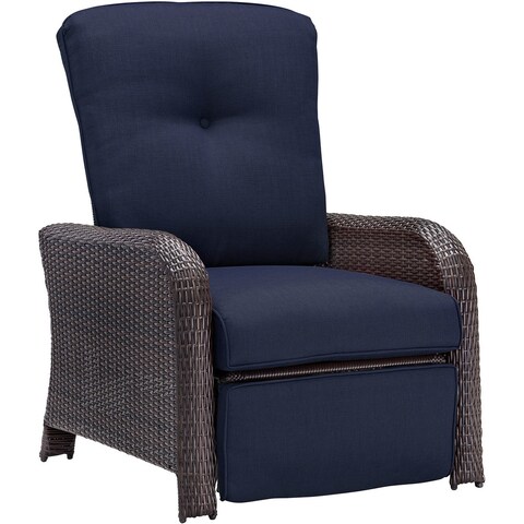 Hanover Outdoor Strathmere Navy Blue Luxury Recliner