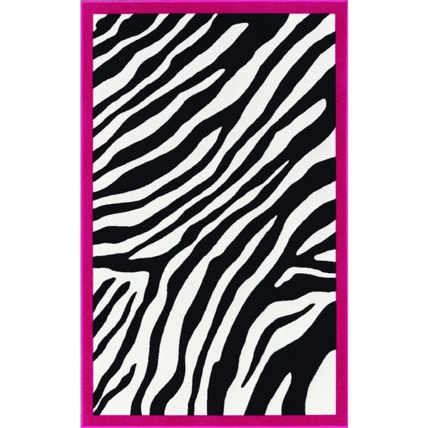 Pink Zebra Shape Rug Furnish My Place 735 Zebra Pink Kid for Playroom Area Rug - Bed Bath ...