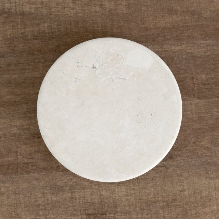 Neutral White Round Marble Lazy Susan
