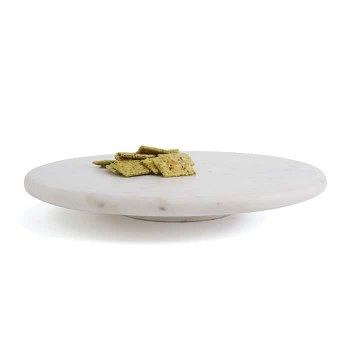 Neutral White Round Marble Lazy Susan