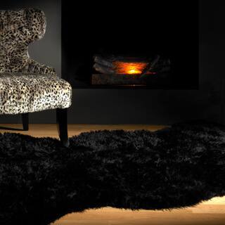 Walk on Me Faux Sheepskin Pelt Faux Fur Machine Washable Area Rug