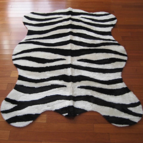 Black And White Acrylic Faux Zebra Skin Rug Free Shipping Black And White Acrylic Faux Zebra Skin Rug