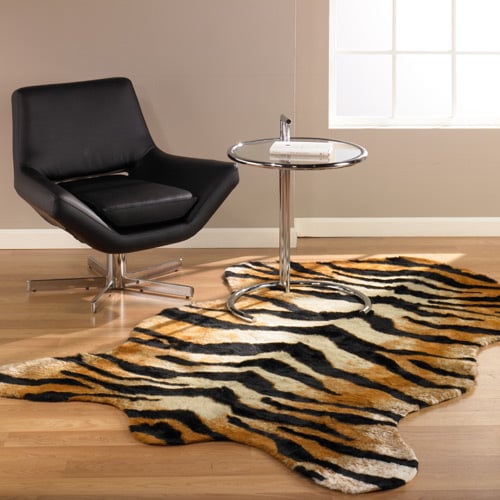 Small Decorative Faux Tiger Skin Area Rug Floor Mat 80 x 108cm