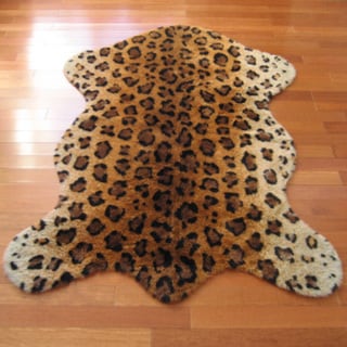 Faux Leopard Print Rug