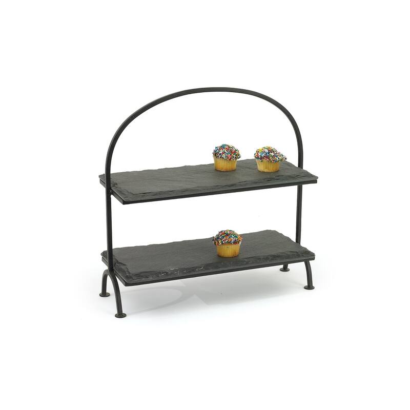 Natural Rectangular Tiered Stand