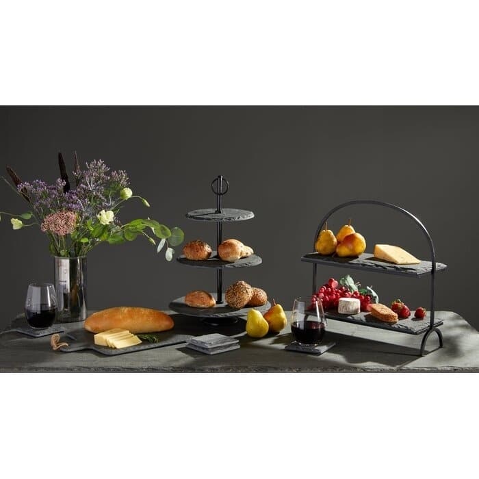 Natural Rectangular Tiered Stand