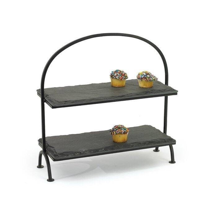 Natural Rectangular Tiered Stand